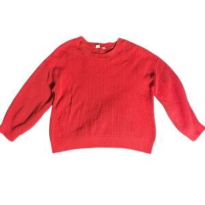 GAP Red XL Fisherman Shaker Y2K Vintage Crew Neck Long Sleeve Boyfriend Sweater